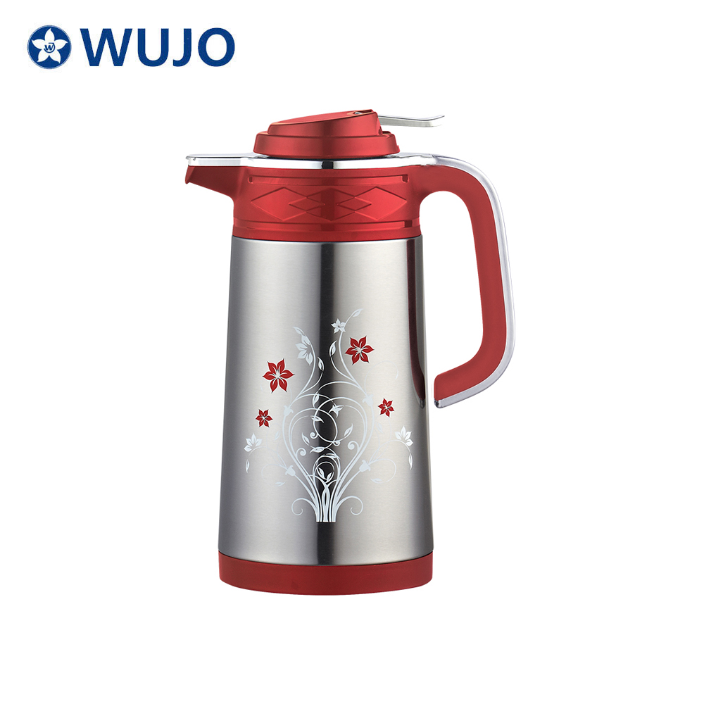 Wujo Hoher Qualitäts-Vakuum-Edelstahl-Kaffeekanne mit Glasfindung