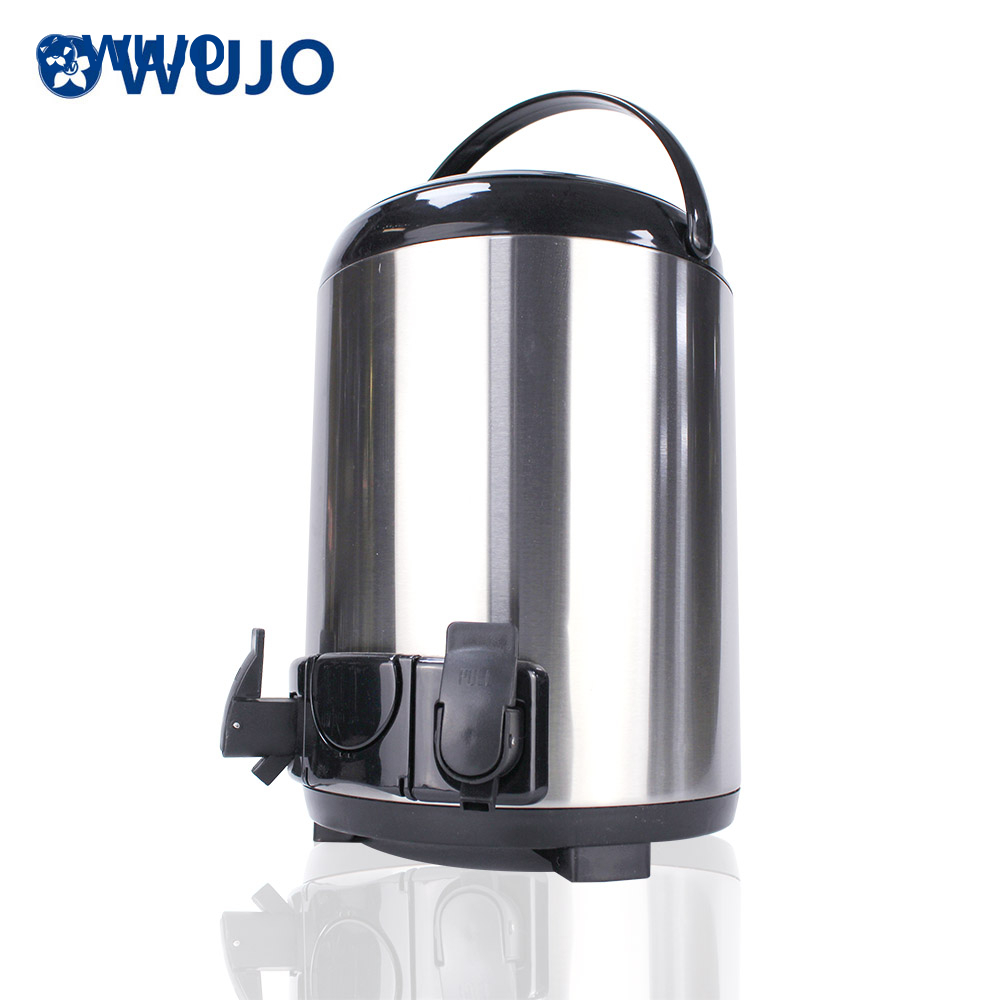 Wujo Heiße kalte Metalldruck Isolation Thermos-Eimer-Barrel Thermisches Eimer Wasserglas mit Wasserhahn