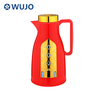 Wujo-roter weißer elektrplat thermischer kunststoff-vakuumkolbenkaffeekaffee mit glasliner