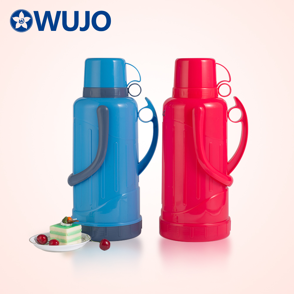 Wujo 3.2L Zwei Tassen Günstige Vakuum-thermische Kunststoffkolben mit Glasfindung