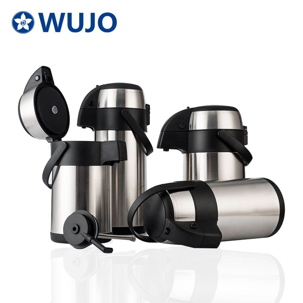 Wujo unzerbrechlich 304 Doppelwand Edelstahl heiße kaltes Wasser-Kaffee-Thermos-Pumpe