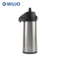 Wujo 1L 1.9L Fabrik-Glas-Nachfüll-Metall-Thermos-Pumpenspender-Kaffeetopf-Airpot