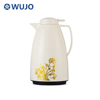 Wujo White Midde East Perkolator Vakuum Thermische Kunststoffkaffeekanne mit Glasfüllung Inneren