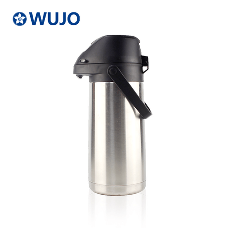 Fertigung benutzerdefinierte Günstige Air Pumpe Flasche Thermos Thermisches Vakuum Warmwasser Edelstahl Kaffee-Airpot