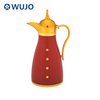 Wujo-arabische Dallah-Weißgold-Elektroplatten-Kunststoff-Thermos mit Glasfutter